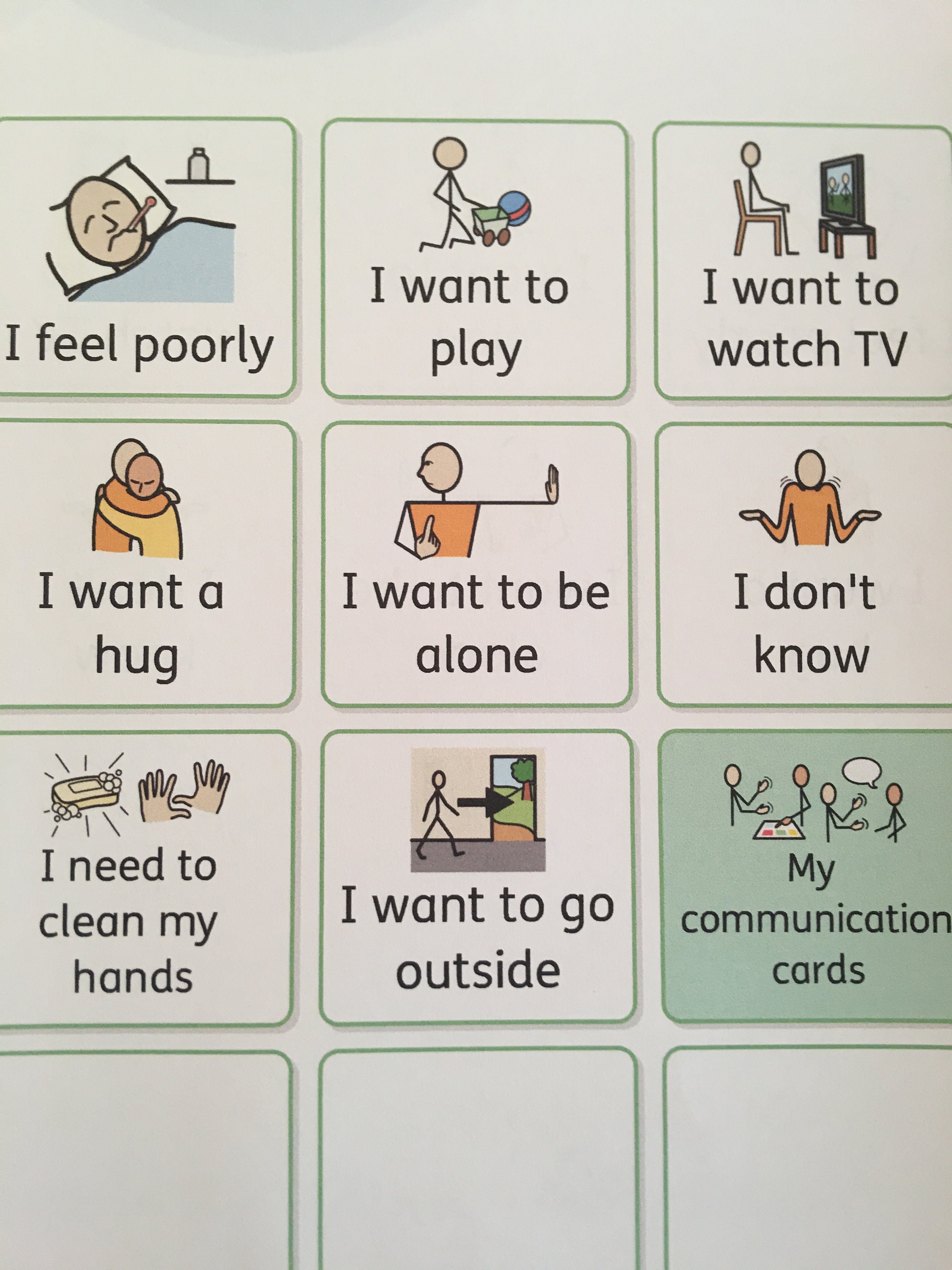 Communication flash cards on a keyring & communication mat set Etsy