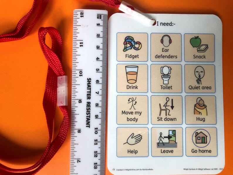 Communication Lanyard Communication Aid ASD Autism Feelings Emotions