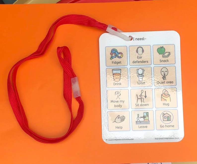 Communication Lanyard Communication Aid ASD Autism Feelings Emotions