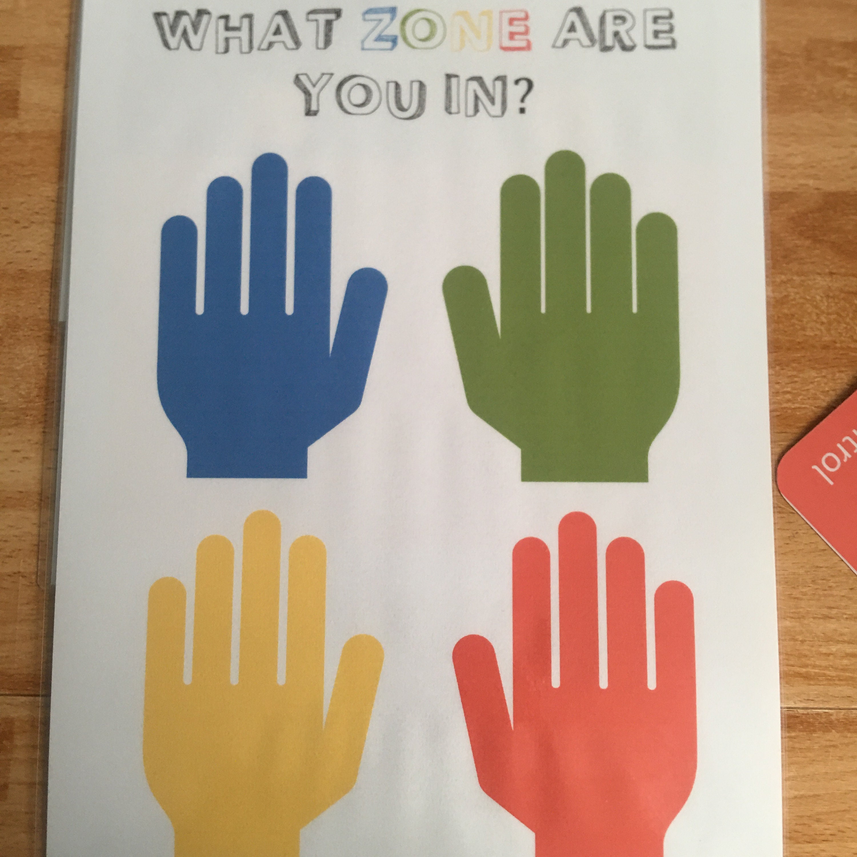Zones of Regulation Display Set School or Home - Autism ADHD SEMH ...