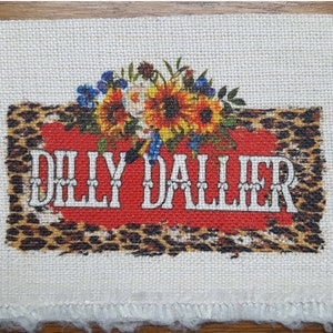 Dilly Dallier, Sunflowers, Leopard, Applique Fabric, Sew On, Material image 1