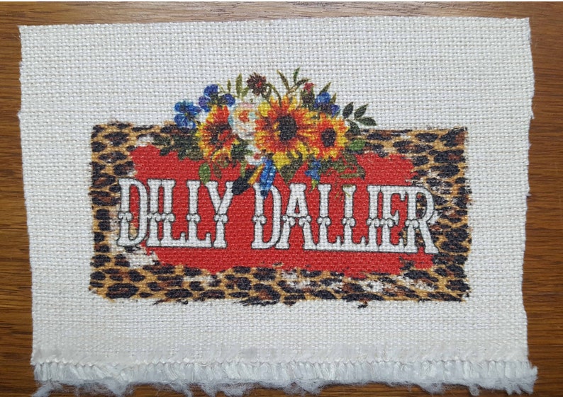 Dilly Dallier, Sunflowers, Leopard, Applique Fabric, Sew On, Material image 1