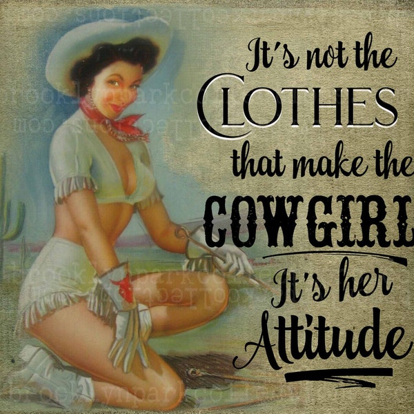 What Makes a Cowgirl, It's Her Attitude, SUBLIMATION TRANSFER, Ready To Press, Sassy Cowgirl Co.,