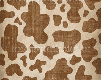 Western, Cowhide, Distressed, Pattern Sheet, SUBLIMATION TRANSFER, Ready To Press, Brown