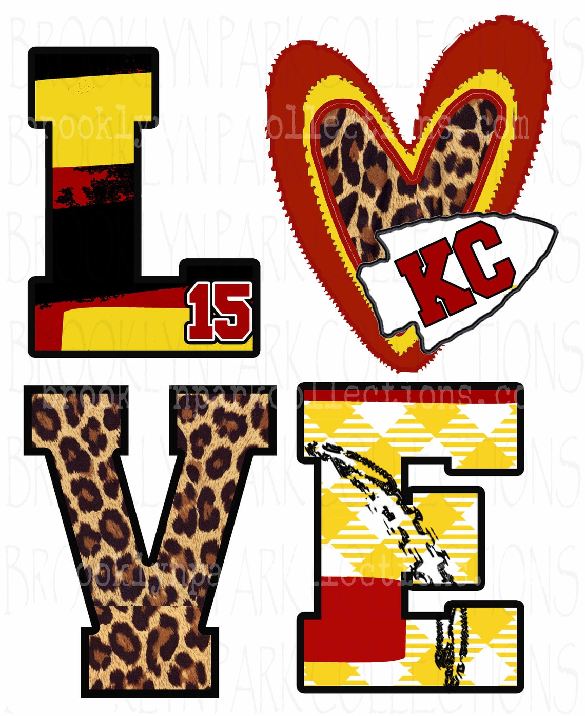 Love KC Kansas City Arrowhead Leopard Print SUBLIMATION - Etsy