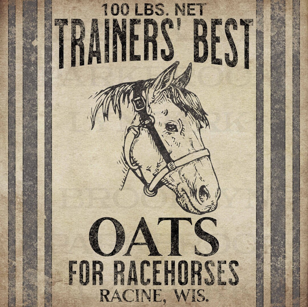 Horse, Feed Sack, Sign, Farmhouse, SUBLIMATION TRANSFER, Ready to Press