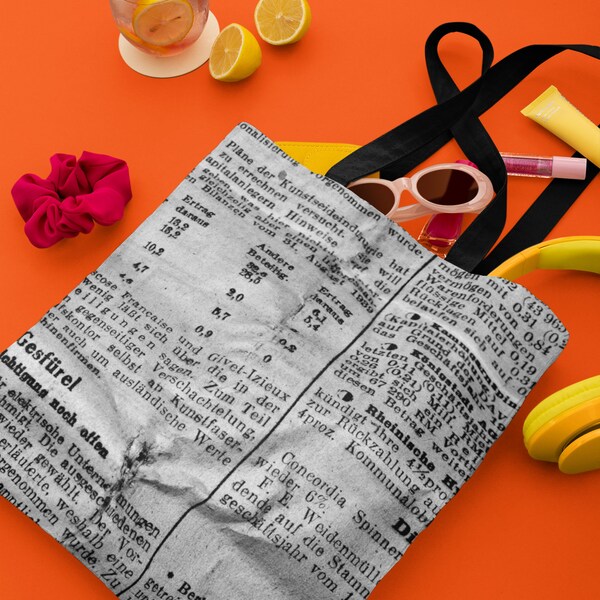 Canvas Newspaper Bag Etsy