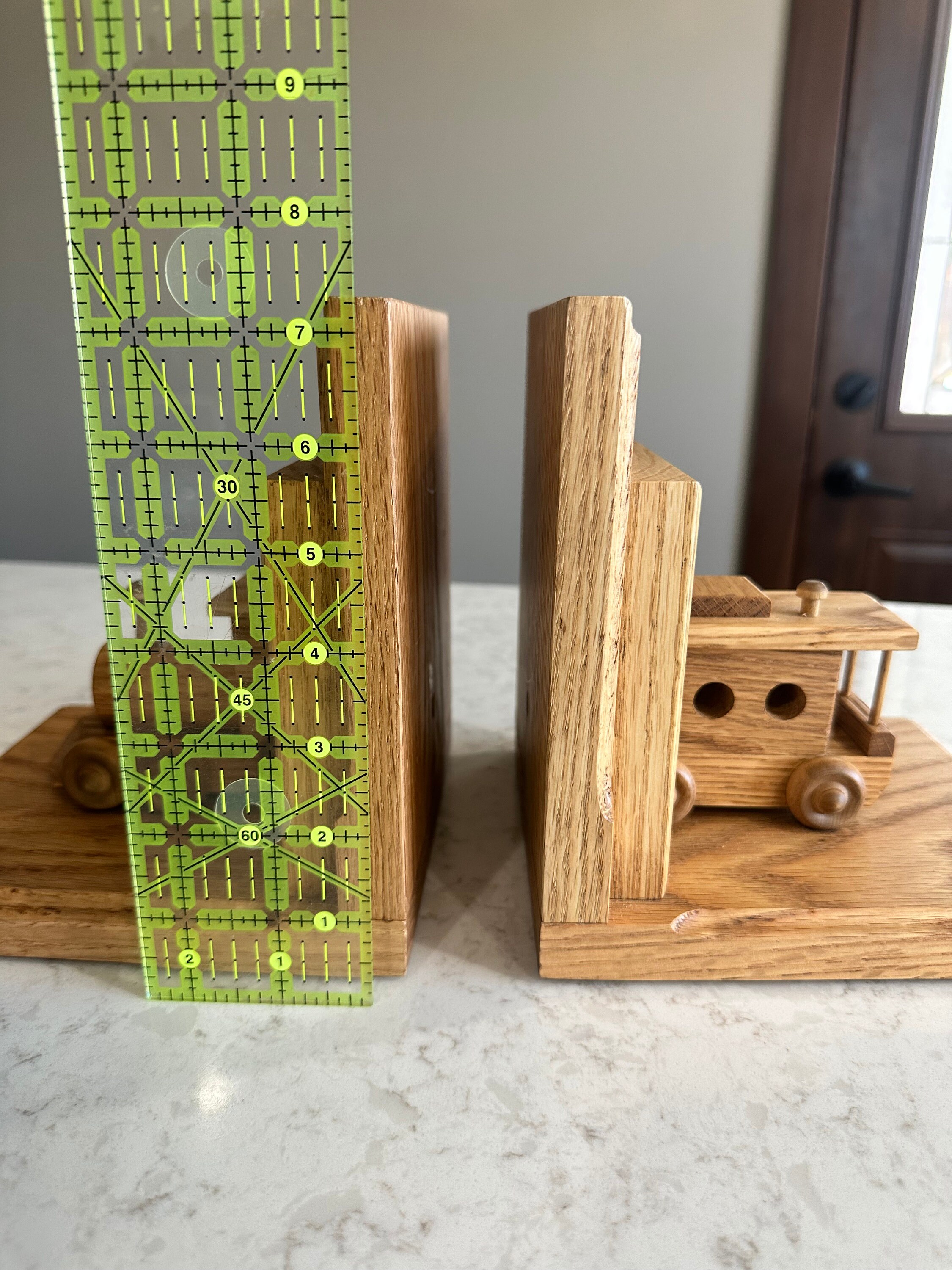 Wooden Train Bookends Bookshelf Decor Nursery Decor Wood Etsy