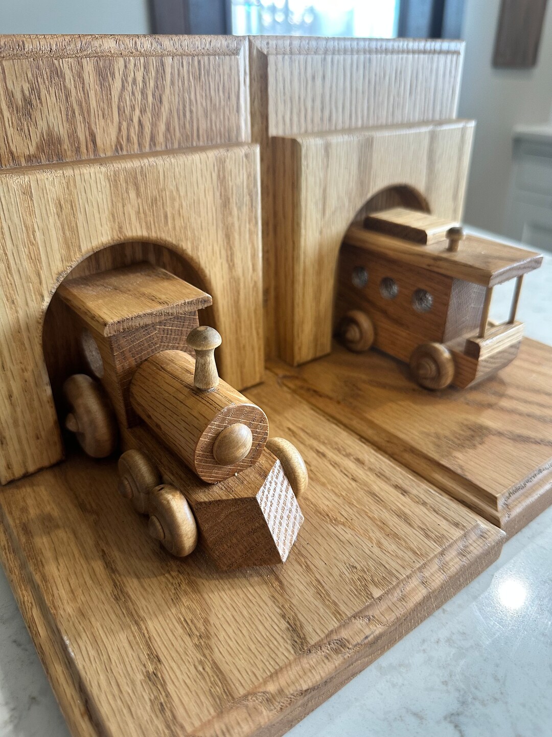 Wooden Train Bookends Bookshelf Decor Nursery Decor Wood Etsy