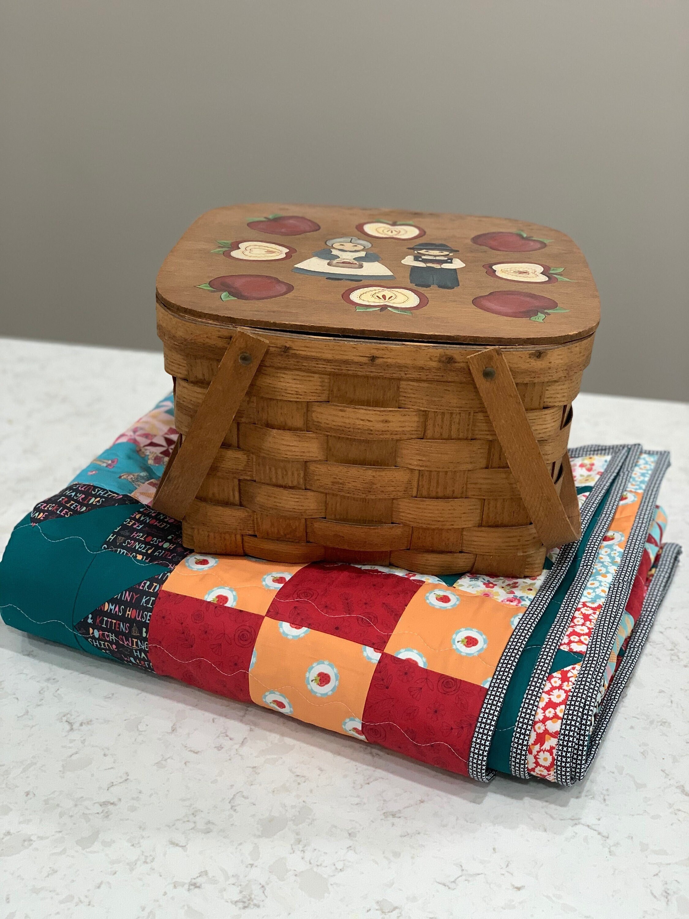 Extra Large Sewing & Craft Box  Organization & Storage Basket w/Drawe —  Amish Baskets