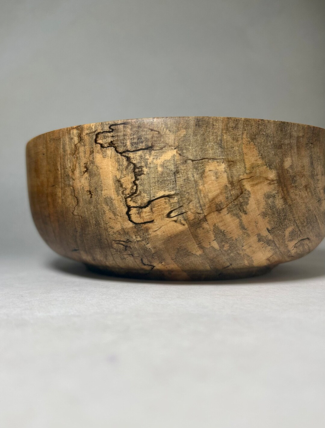 Spalted Crimson King Maple Bowl Handmade Reclaimed Wood Bowl Upcycled