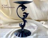 8 Cast Iron Candleholder, Handmade, Pillar, Tea Light, Votive, Designed Fabricated by a Witchy Woman Welder in NY