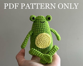 PDF PATTERN ONLY: Crochet Frog Amigurumi
