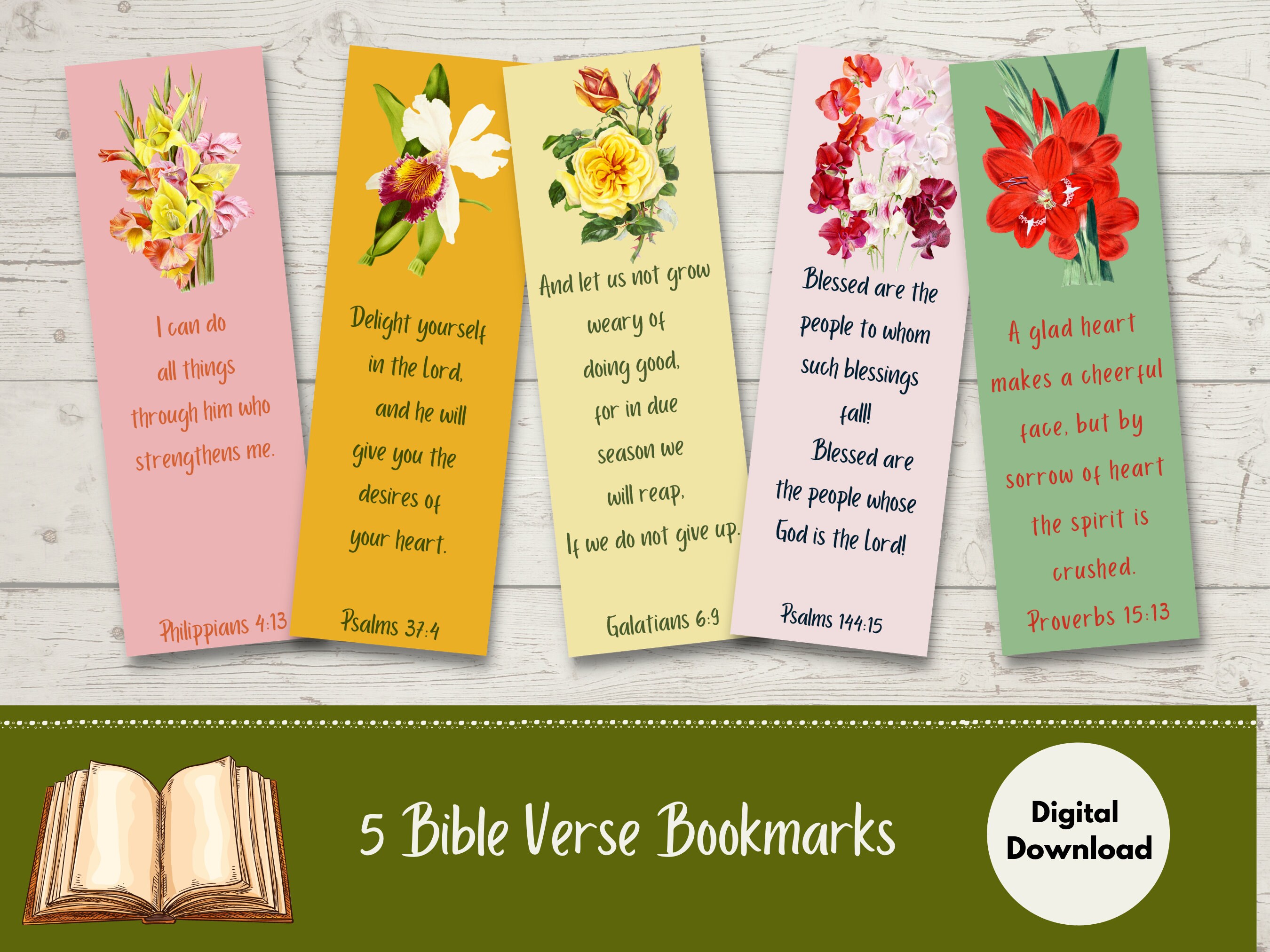 I Can Do All Things Bible Verse Bookmark Printable, Philippians 4 13 ...