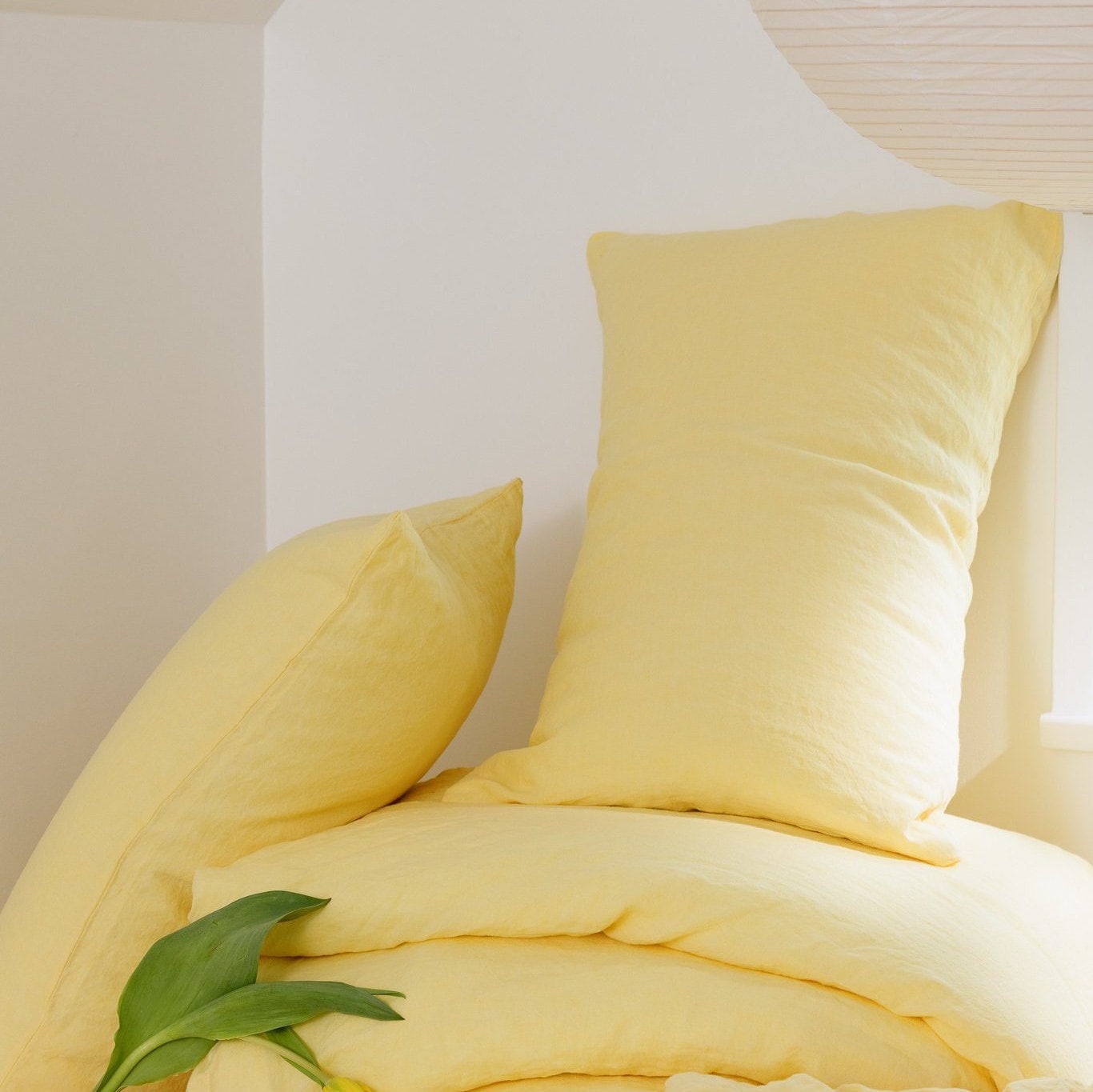 Pastel Yellow Soft Cotton Flat Sheet Light Yellow Linen | Etsy