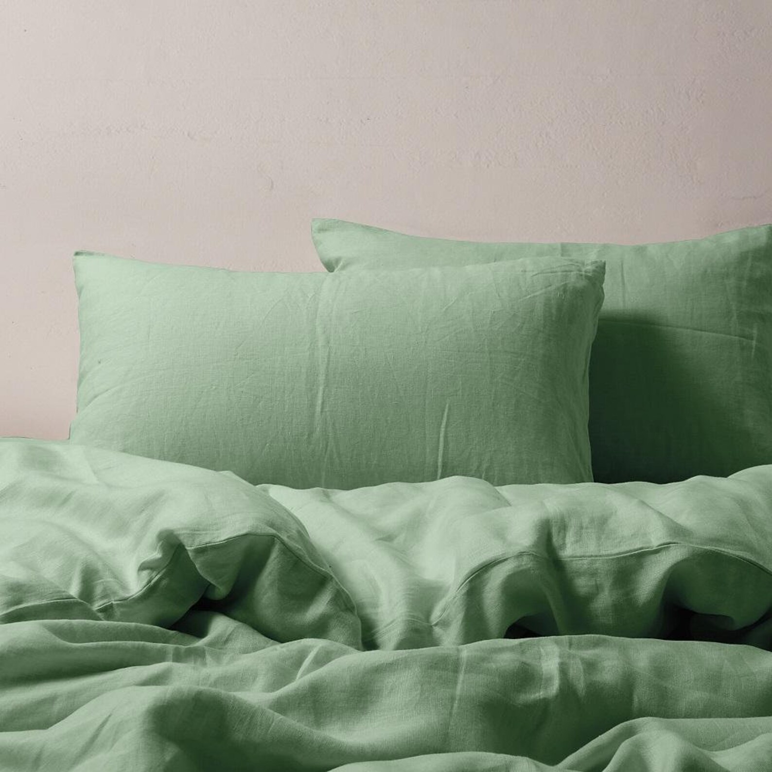 Set of 2 Natural Cotton Back Envelope Pillow Case Lilac Etsy