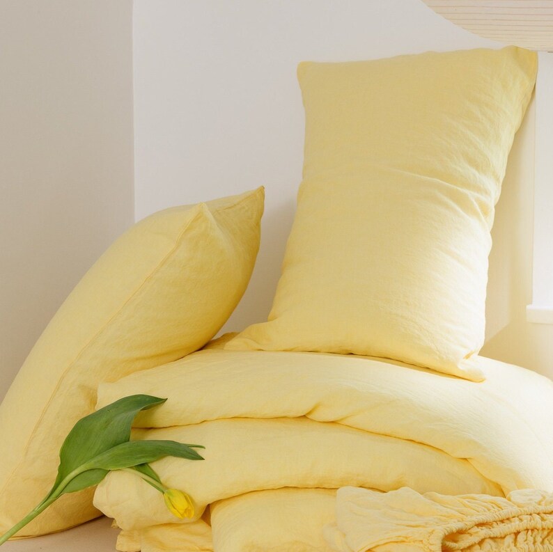 Set of 2 Natural Cotton Back Envelope Pillow Case Lilac Etsy