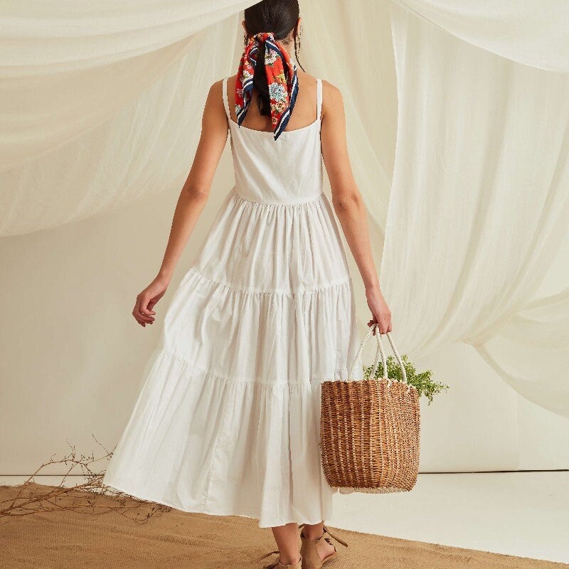 Camel Linen Maxi Slip Dress main image 1