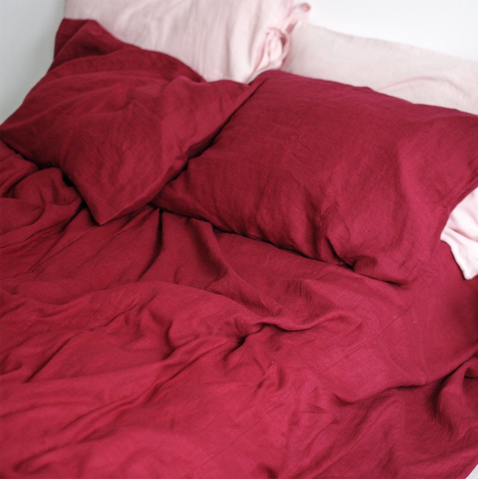 Dark Grey Linen Duvet Cover Charcoal Grey Linen Bedding Set Etsy