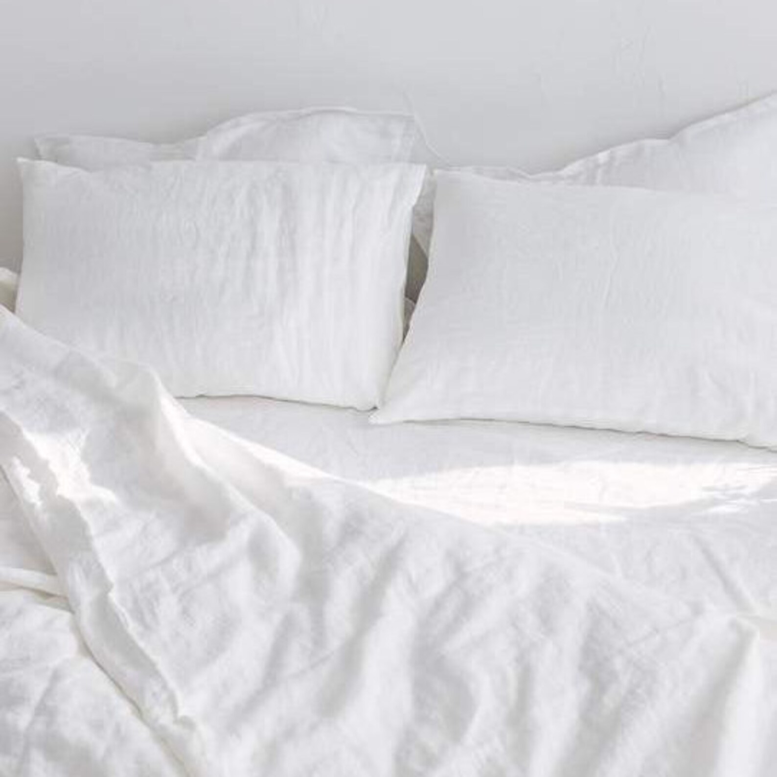 Sage Green Soft Cotton Flat Sheet Light Green Linen Bedding Etsy