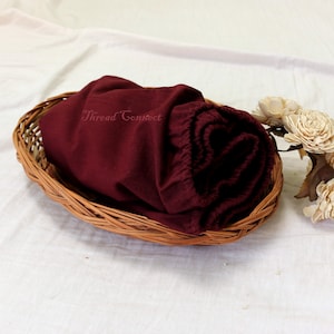 Burgundy Pure Linen Fitted Sheet, Wine Red Washed Linen Fitted Sheet, Soft Linen Queen Bedding