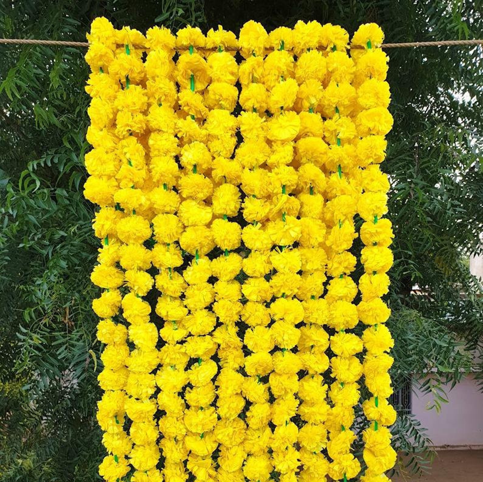 Marigold Garland Decorative Marigold Flower Garland for Etsy