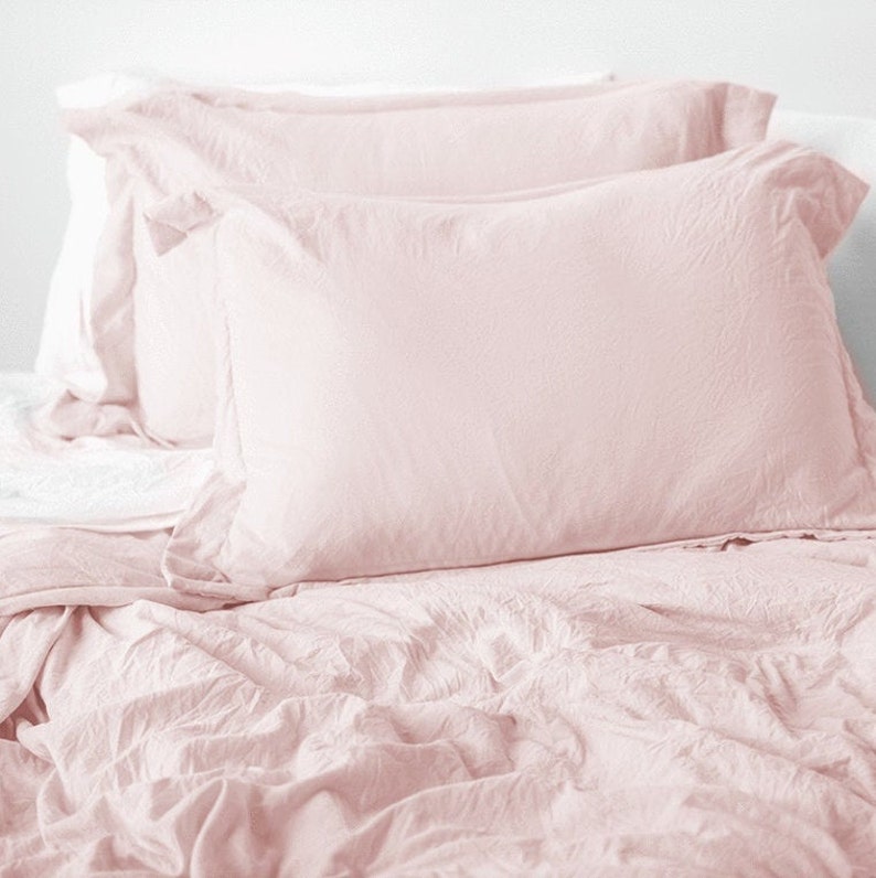 Set of 2 Natural Cotton Back Envelope Pillow Case Lilac Etsy