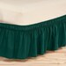 Emerald Green Dust Ruffle Cotton Bed Skirt, Forest Green Ruffle Wrap ...
