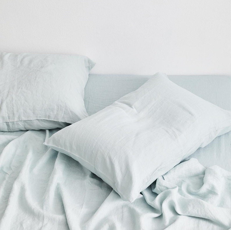 Set of 2 Natural Cotton Back Envelope Pillow Case Lilac Etsy