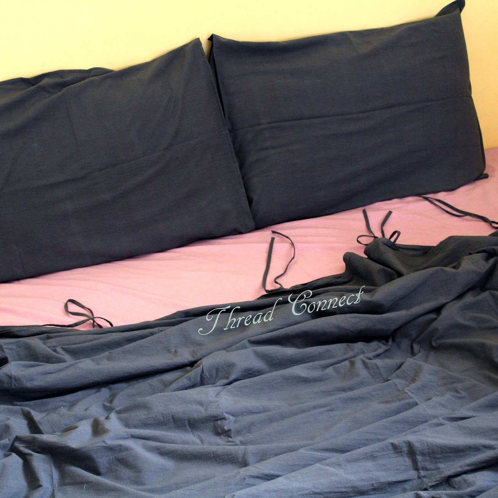 Lilac Pure Cotton Duvet Cover Lavender Boho Bedding Set Etsy