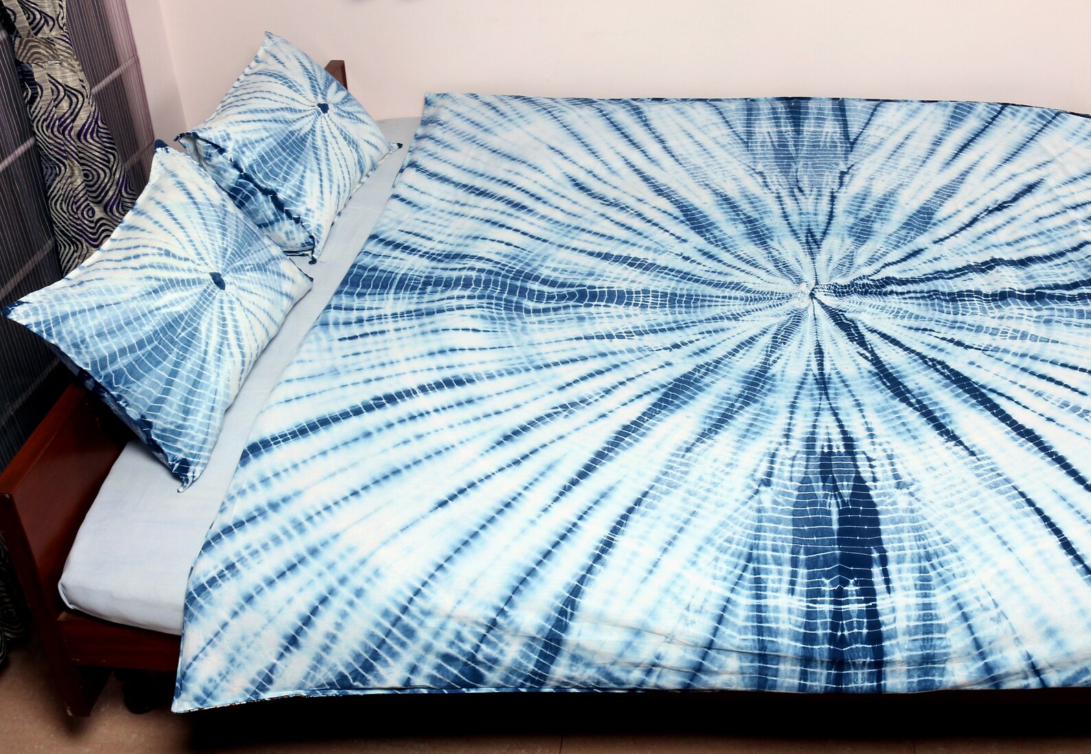 Shibori Duvet Cover Reversible Cotton Duvet Cover Bedding Etsy