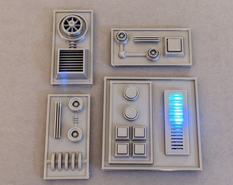 LED Animated Star Wars Greeblie Plate Kit v3 - USB and 9V Powered