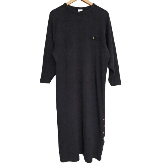 Vintage St. Michael Black Maxi Sweater Dress | Ladies Medium Long Sleeve Knitted Dress With Gold Buttons | Retro Modest Winter Sweaterdress - Etsy Vintage St. Michael Black Maxi Sweater Dress | Ladies Medium Long Sleeve Knitted Dress With Gold Buttons | Retro Modest Winter Sweaterdress - Etsy