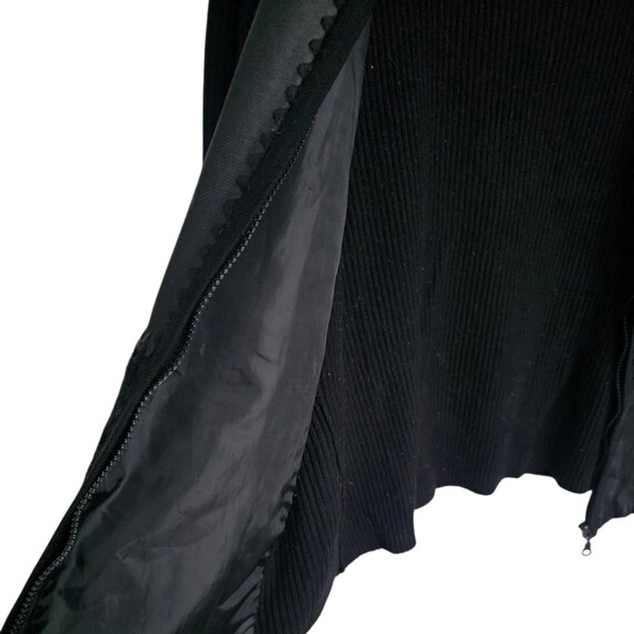 Y2K Graffiti Black Patchwork Full Zip Sweater Jac… - image 3