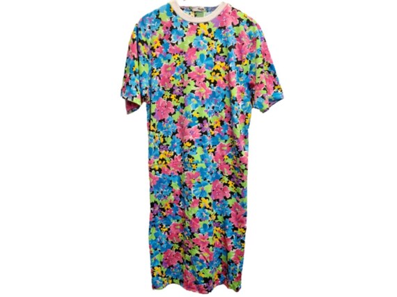 neon floral midi dress FARM Rio Mixed Neon Floral Red Midi Dress