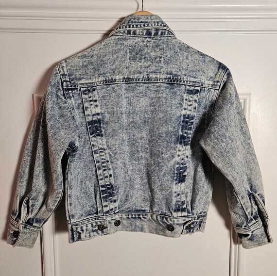Kid Solid Color Vintage Denim Jacket