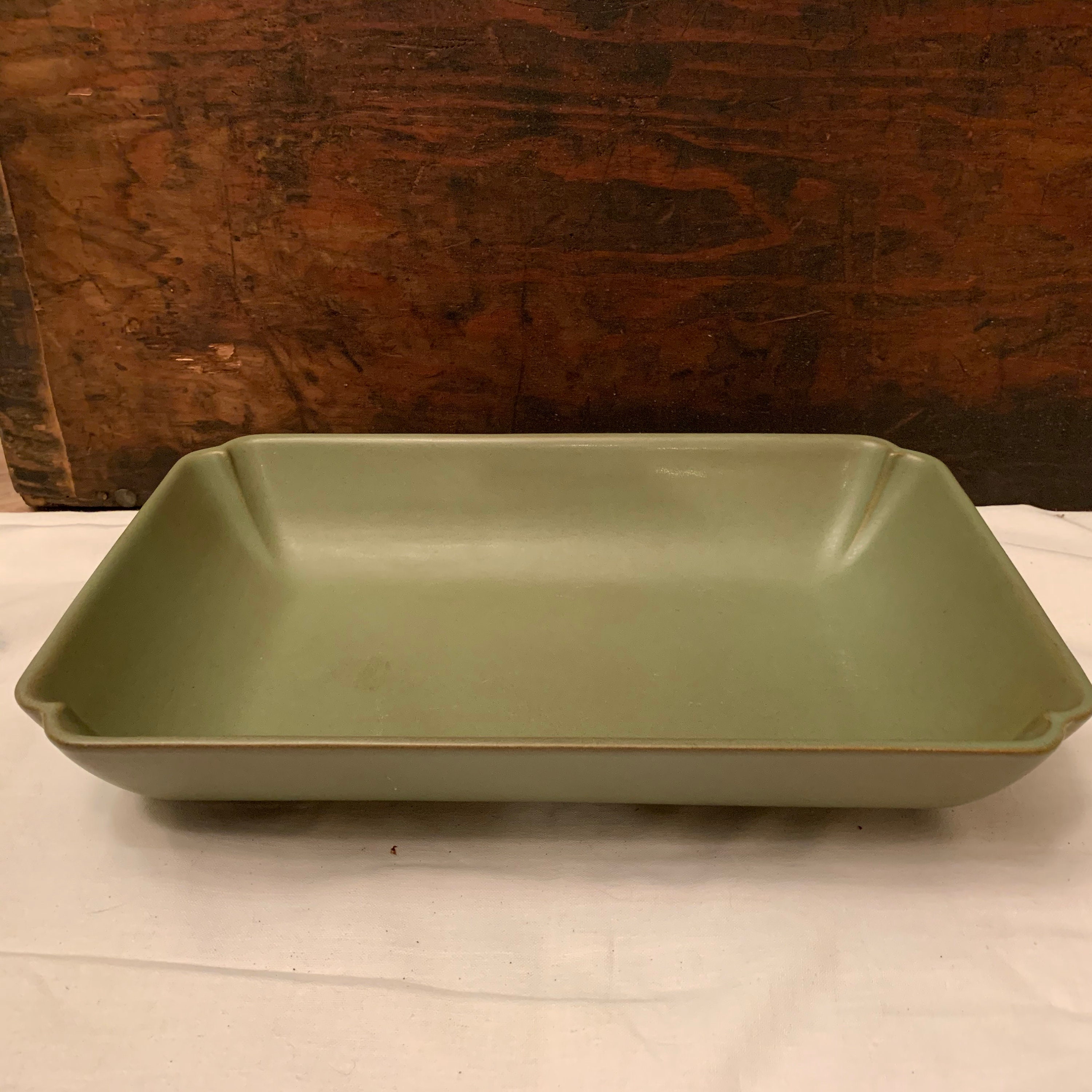 Hyalyn Pottery Green Serving Dish Etsy