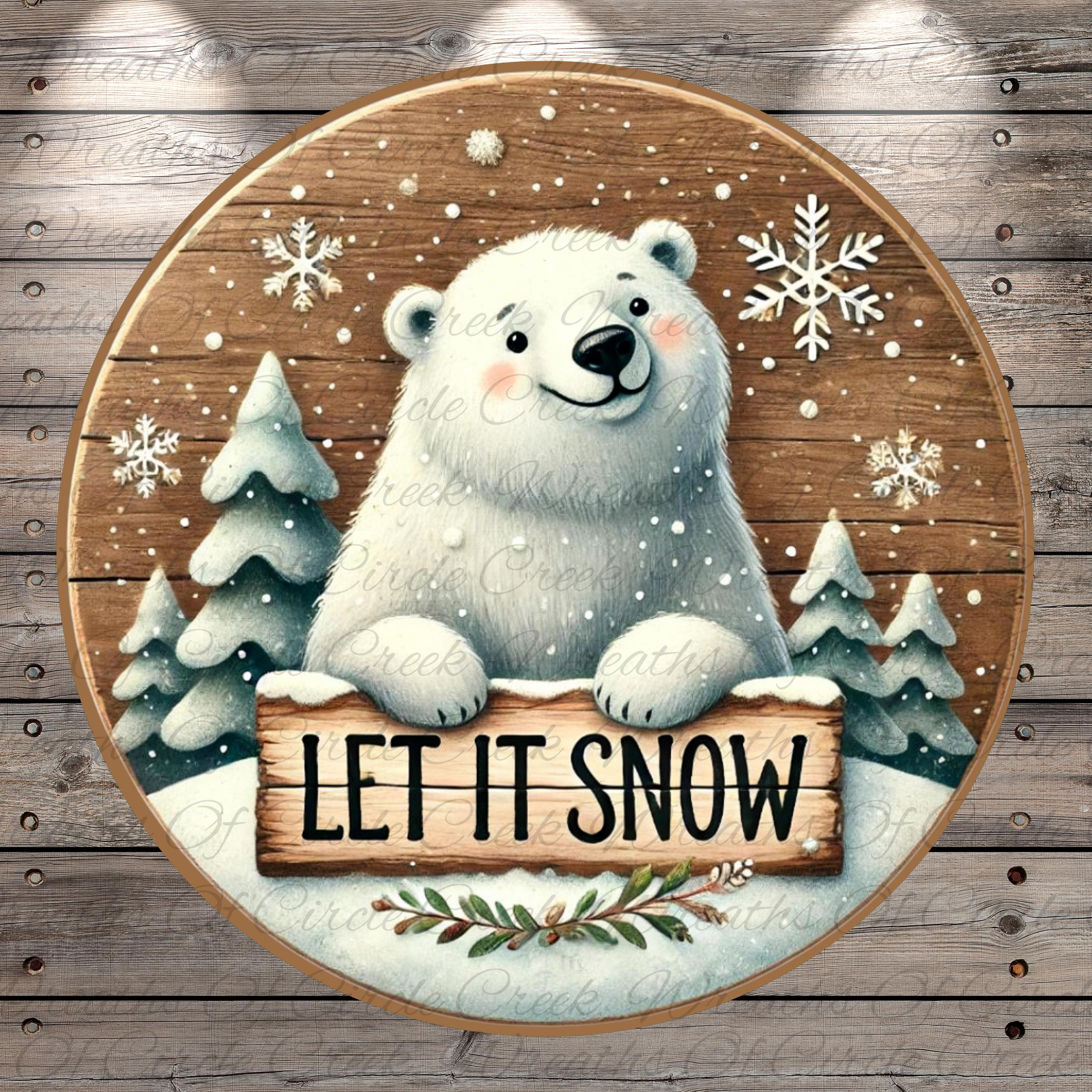 thumbnail image 2 of Tinworld 'Let It Snow' Rustic Metal Tin Sign – 4x11 Inch, Christmas Tree Holiday Decor 2 of 5