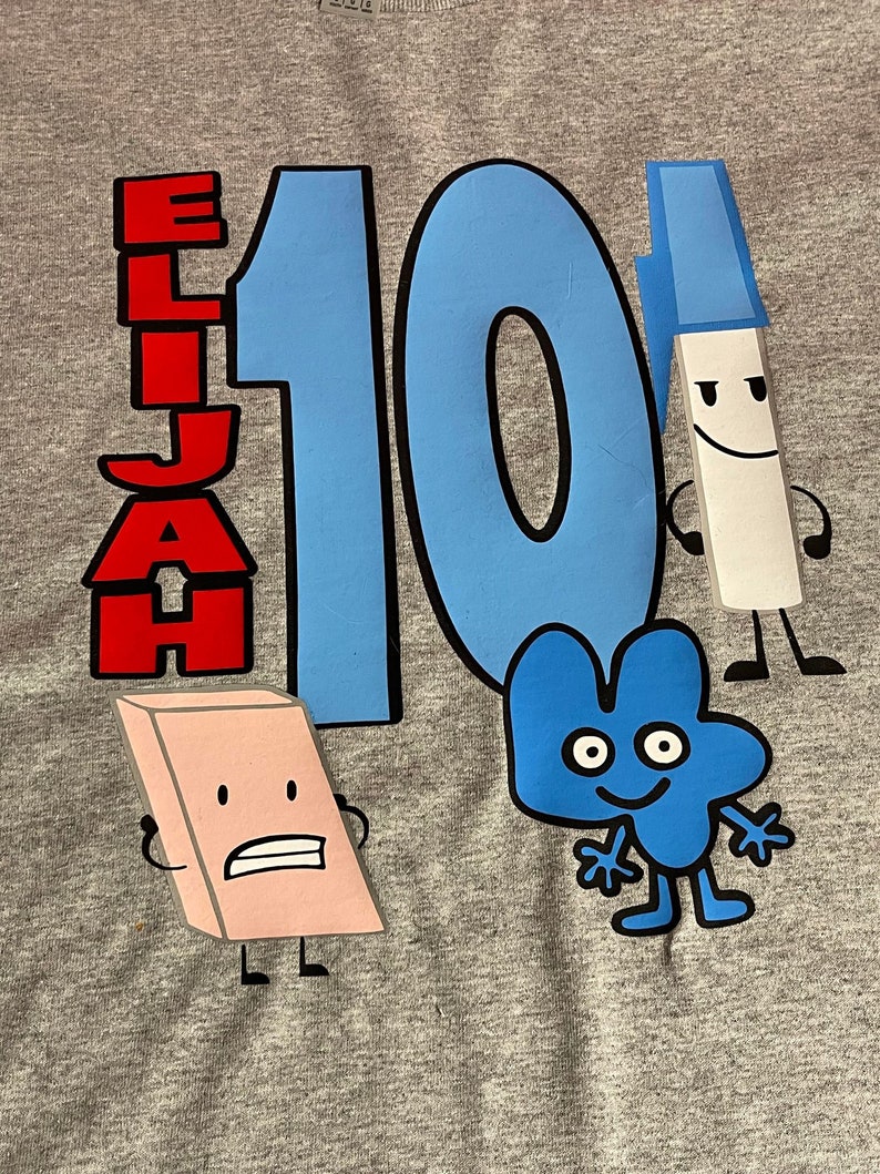 BFDI Birthday Shirt Name and Age Can Be Customized Battle Etsy
