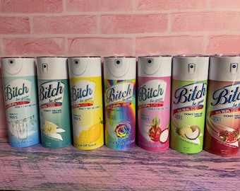 Bitch be go Lysol Sprühbecher - 7 Farbauswahl, fertiger 20 Unzen Becher mit Gummiboden und Plastikstrohhalm, lustiger frecher Reise-Getränkebecher