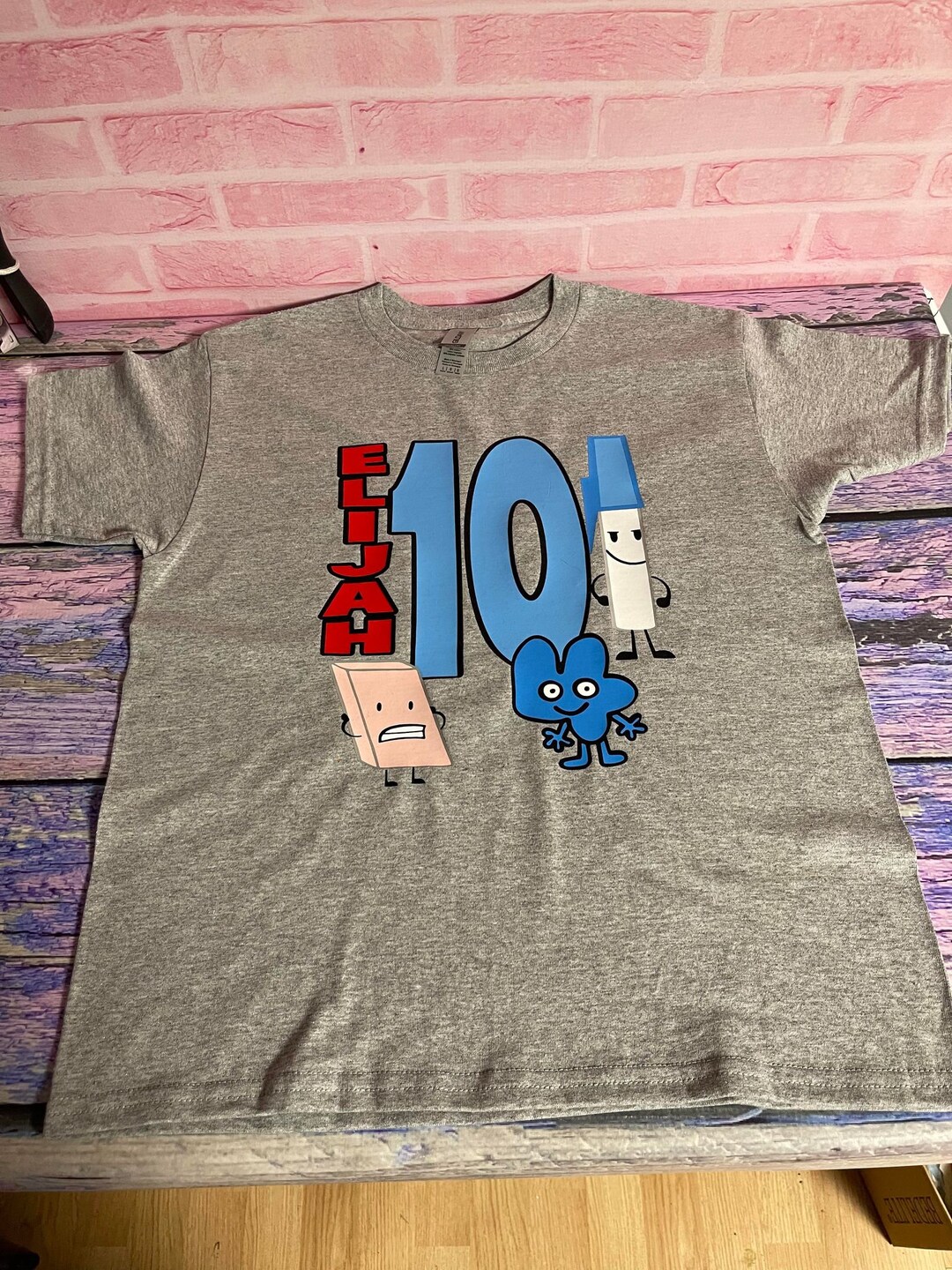 BFDI Birthday Shirt Name and Age Can Be Customized Battle for Dream