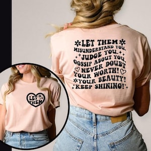 Låt dem missförstå dig - design fram och bak - grafisk t-shirt med skjortmotiv - du väljer skjortfärg och storlek