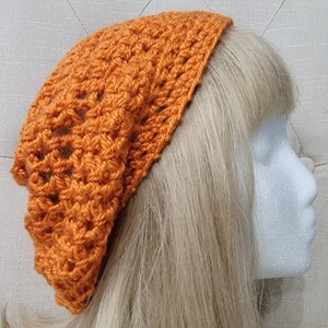 Slouchy Mesh Beanie - Orange
