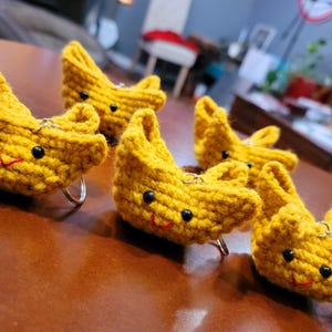Cute Crab Rangoon Crocheted Keychain