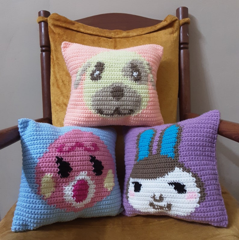 Custom Animal Crossing Villager Crochet Throw Pillow Your Choice!