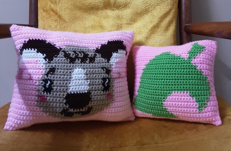 Custom Animal Crossing Villager Crochet Throw Pillow Your Choice!