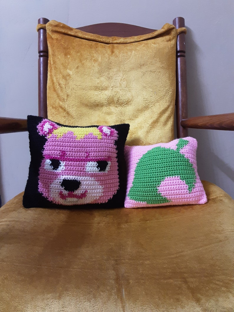 Custom Animal Crossing Villager Crochet Throw Pillow Your Choice!