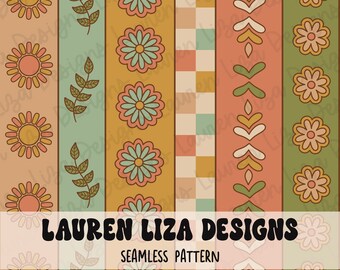 Patchwork Strips, Floral, Seamless File for Fabric Sublimation, Repeating Pattern, Digital Scrapbook Paper, Surface Pattern