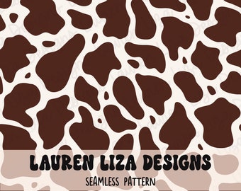 Cowhide Print Seamless File for Fabric Sublimation, Repeating Pattern, Digital Scrapbook Paper, Surface Pattern