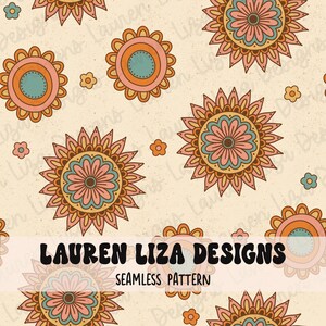 Mandala Suns Seamless File for Fabric Sublimation, Repeating Pattern, Digital Scrapbook Paper, Surface Pattern